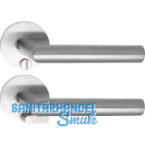 SOLIDO Solo Dr�ckergarnitur NORWEGEN - Flachrosette rund, WC,Not�ffner,Edelstahl