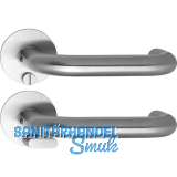 SOLIDO Solo Dr�ckergarnitur TALIN - Flachrosette rund, WC, Not�ffner, Edelstahl