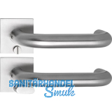 SOLIDO Solo Dr�ckergarnitur TALIN - Flachrosette eckig, WC, Not�ffner, Edelstahl