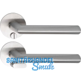 SOLIDO Solo Dr�ckergarnitur GLASGOW - Flachrosette rund, WC, Not�ffner,Edelstahl