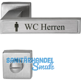 MARCHESI Dr�ckergarnitur Inlay mit Gravur,WC,Edelstahl matt/Inlay Edelstahl matt