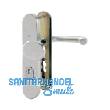 SH-Wechselgarnitur PARIS auf Schild PZ92, 67-77, mit Kzs., Edelstahl matt