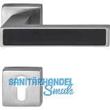 MARCHESI Dr�ckergarnitur Inlay PZ, Edelstahl matt/Inlay schwarz matt