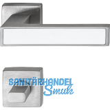 MARCHESI Dr�ckergarnitur Inlay WC, Edelstahl matt/Inlay wei�