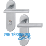 Objekt Dr�ckergarnitur AMSTERDAM auf Kurzschild WC, Edelstahl matt