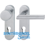 Objekt Wechselgarnitur AMSTERDAM auf Kurzschild PZ, Edelstahl matt