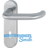 Objekt Dr�ckergarnitur PARIS auf Kurzschild BB, Edelstahl matt