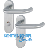 Objekt Dr�ckergarnitur PARIS auf Kurzschild WC, Edelstahl matt