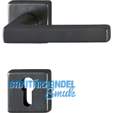 HOPPE Dr�ckergarnitur DALLAS auf Rosetten eckig PZ, Messing schwarz