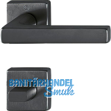 HOPPE Dr�ckergarnitur DALLAS auf Rosetten eckig WC, Messing schwarz