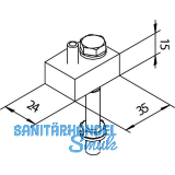 SOLIDO 100 Lagerbock oben zu Faltt�rbeschlag Aluminium