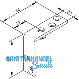 SOLIDO 100 Tragwinkel f�r Faltt�rbeschlag Edelstahl