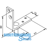 SOLIDO 100 Tragwinkel mit Drehbolzen f�r Faltt�rbeschlag Edelstahl