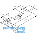 SOLIDO 100 Tragflansch f�r Harmonikat�ren Stahl verzinkt