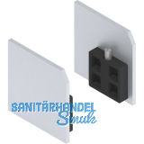 SOLIDO 100 Abdeckkappen-Set zu Wand-Montageprofil silber eloxiert