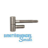 SOLIDO Stahlzargenband 2-tlg. mit Zylinderkopf, 16 mm, Stahl vernickelt