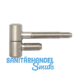 SOLIDO Stahlzargenband 2-tlg. mit Zylinderkopf, 16 mm, Stahl vernickelt matt