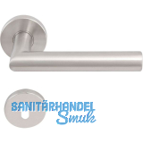 SOLIDO Dr�ckergarnitur NORWEGEN - auf Rosette BB, 38 - 45, Edelstahl matt