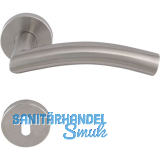 SOLIDO Dr�ckergarnitur OSLO - auf Rosette BB, 38 - 45, Edelstahl matt