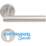 SOLIDO FH-Dr�ckergarnitur NORWEGEN - auf Rosette PZ, 38 - 45, Edelstahl matt