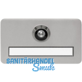 SOLIDO Namensschild m. T�rgucker S, 120x70x6, Linse 170�, Edelstahl matt