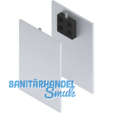 SOLIDO 100 Abdeckkappen Seitenteilprofil Glas silber eloxiert