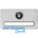 SOLIDO Namensschild m. T�rgucker, Linse 200�, silber, brandschutztauglich