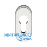 Zylinderrosette PZ, 70 x 33 x 7 mm, Aluminium silber eloxiert