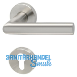 SOLIDO Dr�ckergarnitur VADUZ - auf Rosette PZ, 38 - 45, Edelstahl matt