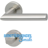 SOLIDO Dr�ckergarnitur GLASGOW - auf Rosette WC, 38 - 45, Edelstahl matt FH