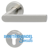 SOLIDO Dr�ckergarnitur DOVER - auf Rosette PZ, 38 - 45, Edelstahl matt FH