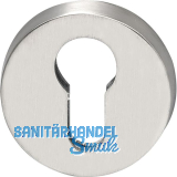 MARCHESI Zylinderrosette au�en rund, � 52 x 12, ohne Kernziehschutz,Edelst. matt