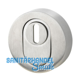 MARCHESI Zylinderrosette au�en rund � 52 x 15, mit Kernziehschutz,Edelst. matt