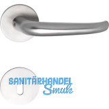 SOLIDO Dr�ckergarnitur BELFAST - auf Flachrosette, rund BB, Edelstahl matt