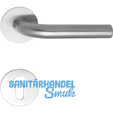 SOLIDO Dr�ckergarnitur DUBLIN - auf Flachrosette, rund PZ, Edelstahl matt