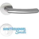 SOLIDO Dr�ckergarnitur HELSINKI - auf Flachrosette, rund PZ, Edelstahl matt