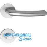 SOLIDO Dr�ckergarnitur HELSINKI - auf Flachrosette, rund WC, Edelstahl matt