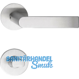 SOLIDO Dr�ckergarnitur DOVER - auf Flachrosette, rund WC, Edelstahl matt