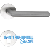 SOLIDO Dr�ckergarnitur GLASGOW - auf Flachrosette, rund PZ, Edelstahl matt