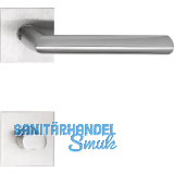 SOLIDO Dr�ckergarnitur GLASGOW - auf Flachrosette, eckig WC, Edelstahl matt