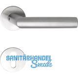 SOLIDO Dr�ckergarnitur VADUZ - auf Flachrosette, rund PZ, Edelstahl matt