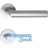 SOLIDO Dr�ckergarnitur VADUZ - auf Flachrosette, rund WC, Edelstahl matt