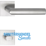 SOLIDO Dr�ckergarnitur VADUZ - auf Flachrosette, eckig WC, Edelstahl matt