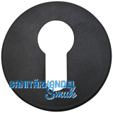 SOLIDO Zylinderrosette PZ flach rund, Edelstahl schwarz matt