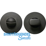 SOLIDO WC-Rosette flach rund, Edelstahl schwarz matt