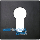 SOLIDO Zylinderrosette PZ flach eckig, Edelstahl schwarz matt