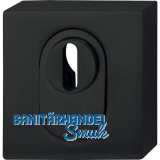 SOLIDO Zylinderrosette au�en, eckig, 52 x 52 x 15, mit Kernziehschutz, schwarz