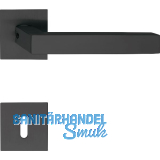 SOLIDO Dr�ckergarnitur MALM� - auf Flachrosette, eckig BB, schwarz