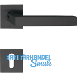 SOLIDO Dr�ckergarnitur MALM� - auf Flachrosette, eckig PZ, schwarz