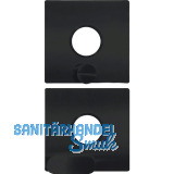 SOLIDO Dr�ckerrosette - eckig, innen Sperrknopf, au�en Not�ffner, schwarz